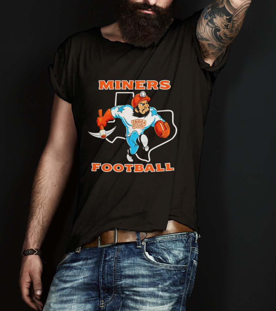 UTEP Miners Texas Football Mascot Cartoon T-Shirt