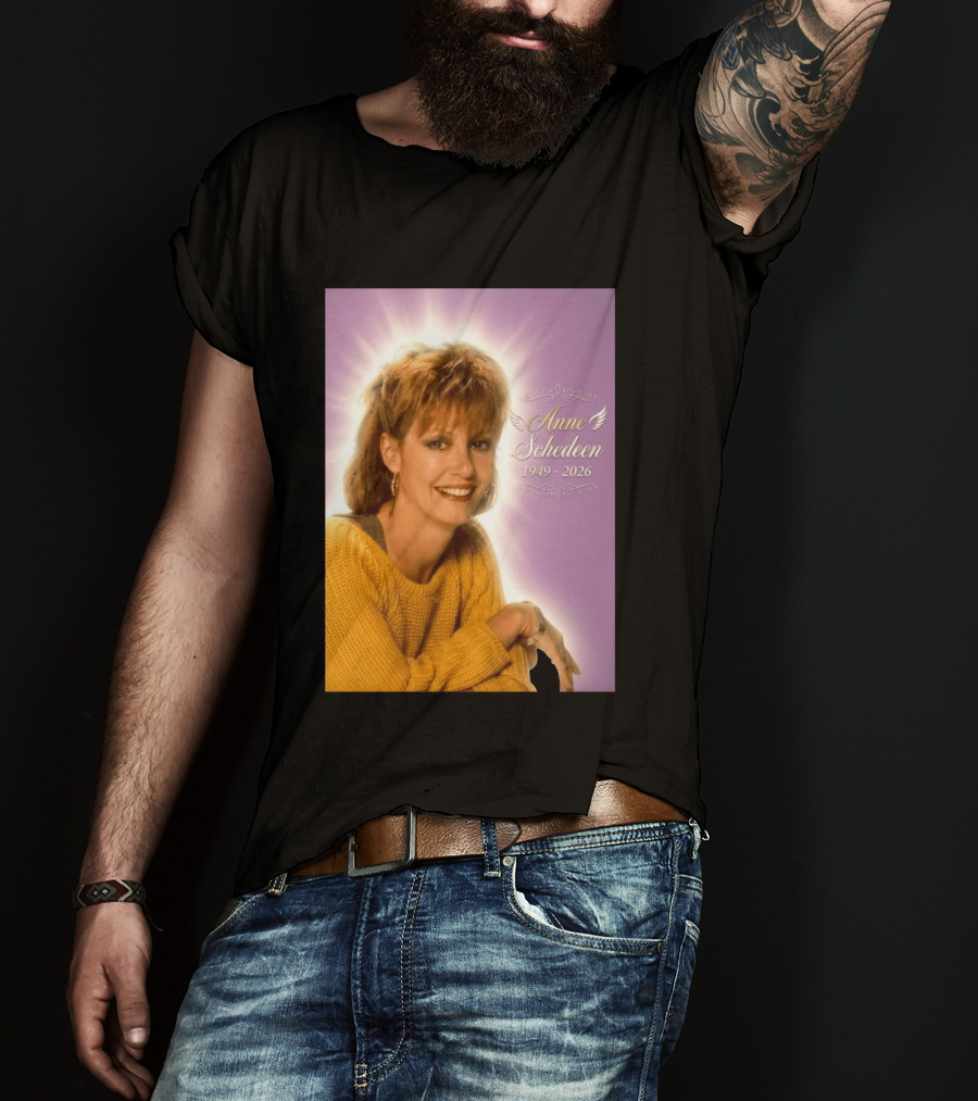 Anne Schedeen 1949 2026 Memorial Image With Angel Wings T-Shirt