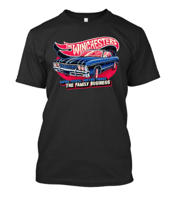The WINGHESTERS Saving People Hunting Things The Family Business Supernatural Car T-Shirt