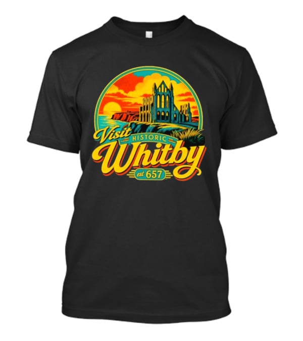Visit Historic Whitby Abbey North Yorkshire England Est 657 T-Shirt