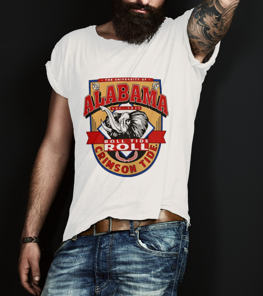 The University Of Alabama Crimson Tide Est 1831 Roll Tide Roll Elephants T-Shirt