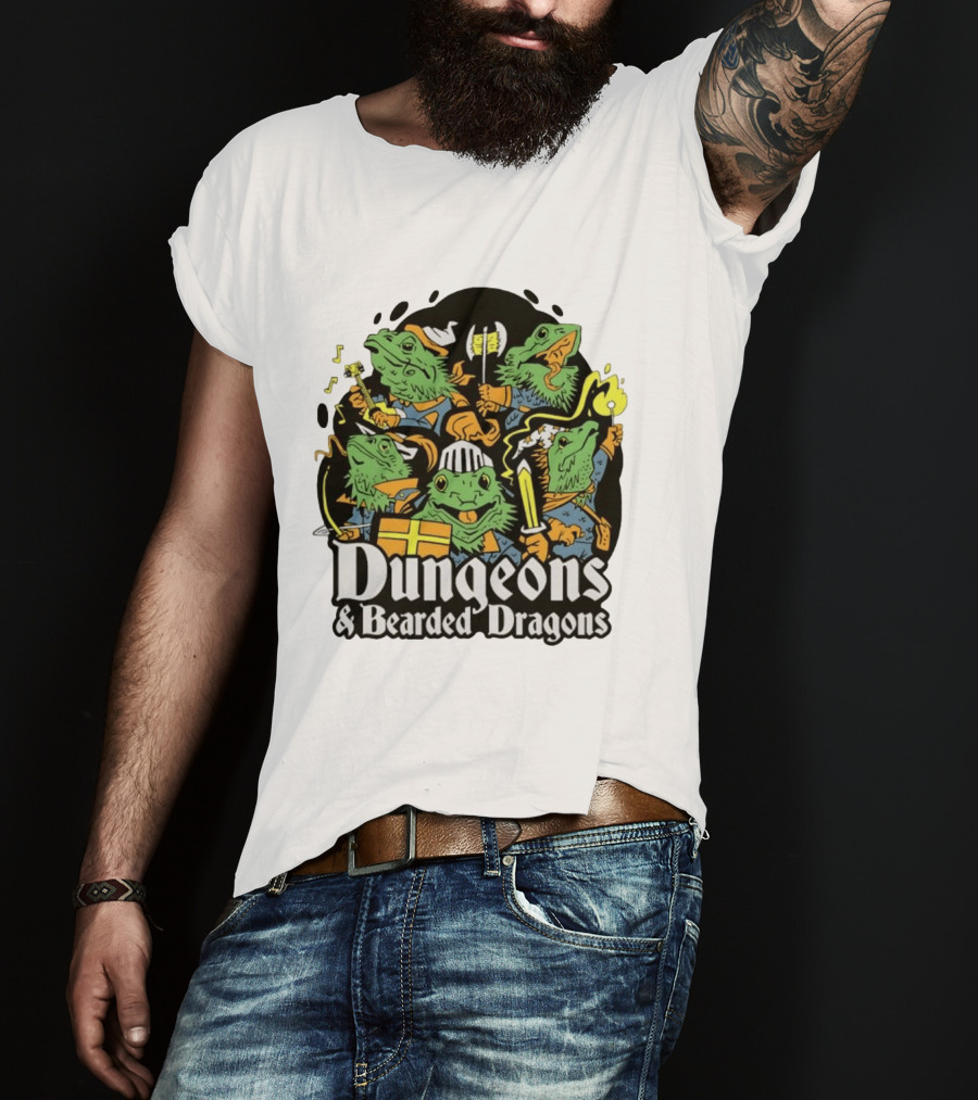 Dungeons And Bearded Dragons Adventurers Party Fantasy Game T-Shirt