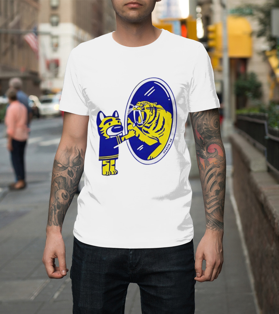 Gnash Predators Sabretooth Tiger Mirror Reflection T-Shirt