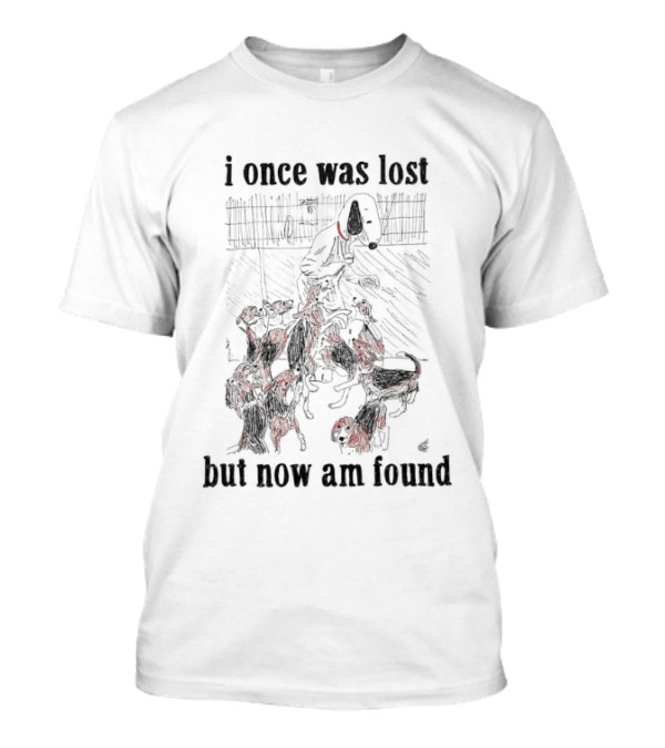 I Once Was Lost But Now Am Found Snoopy Woodstock Birds T-Shirt