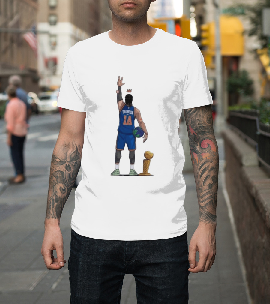 Jalen Brunson 1a Ayooo Becky Trophy 2026 NBA Basketball Knicks Sports T-Shirt
