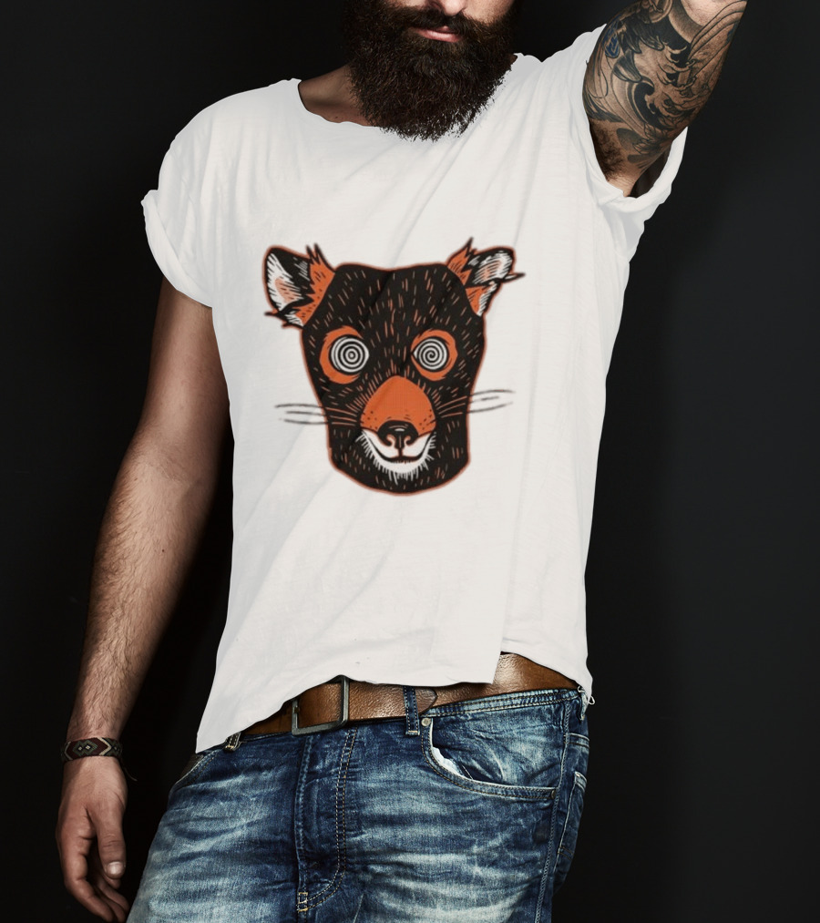 Tasmanian Devil Hypnotized Spiral Eyes Wildlife T-Shirt