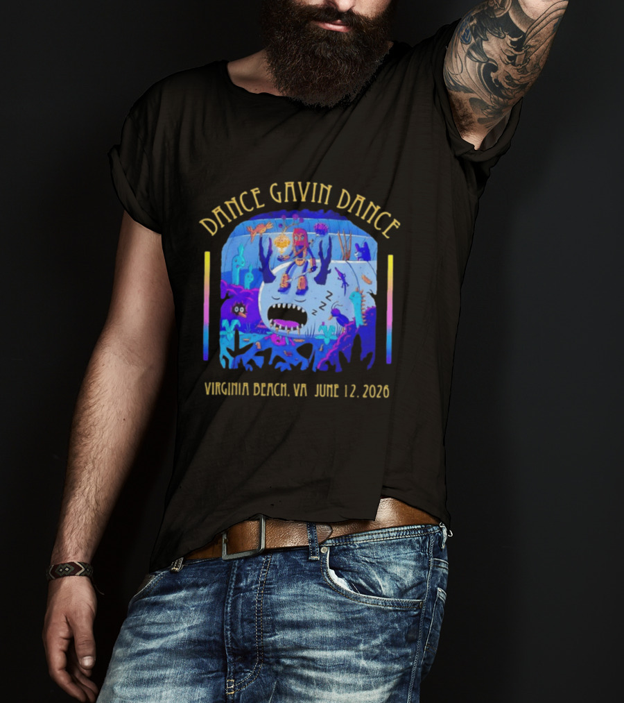 Dance Gavin Dance Underwater Virginia Beach VA June 12 2026 Concert Tour T-Shirt