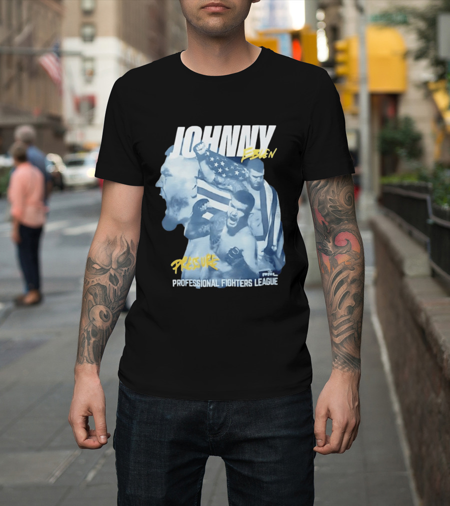 Johnny Eblen Pressure Professional Fighters League PFL American Flag T-Shirt