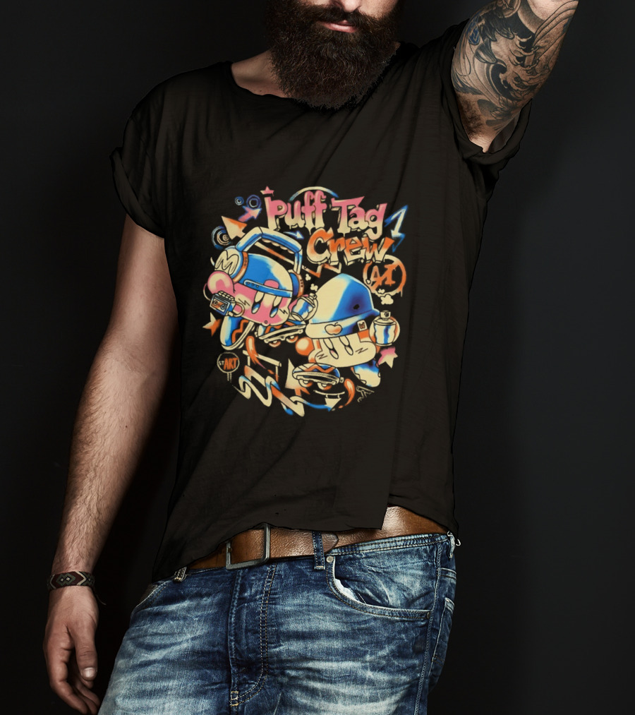 Kirby Puff Tag Crew Retro Graffiti T-Shirt