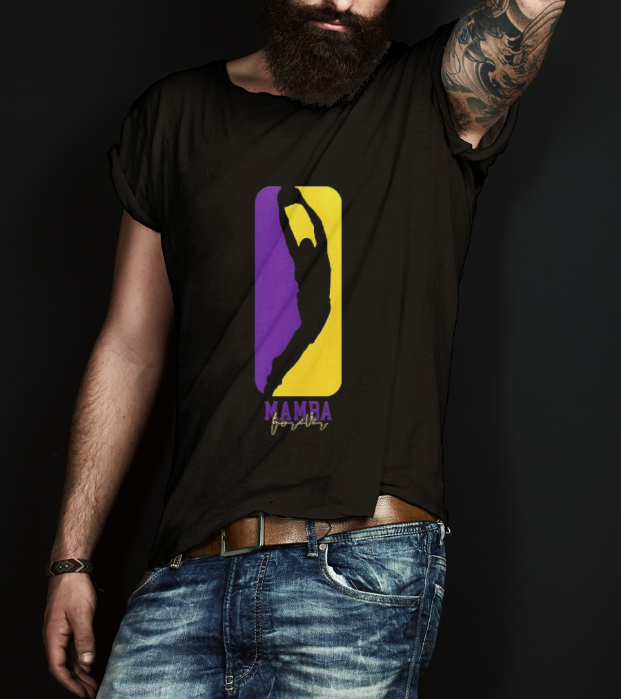 Kobe Bryant Los Angeles Lakers Mamba Forever Purple Gold T-Shirt