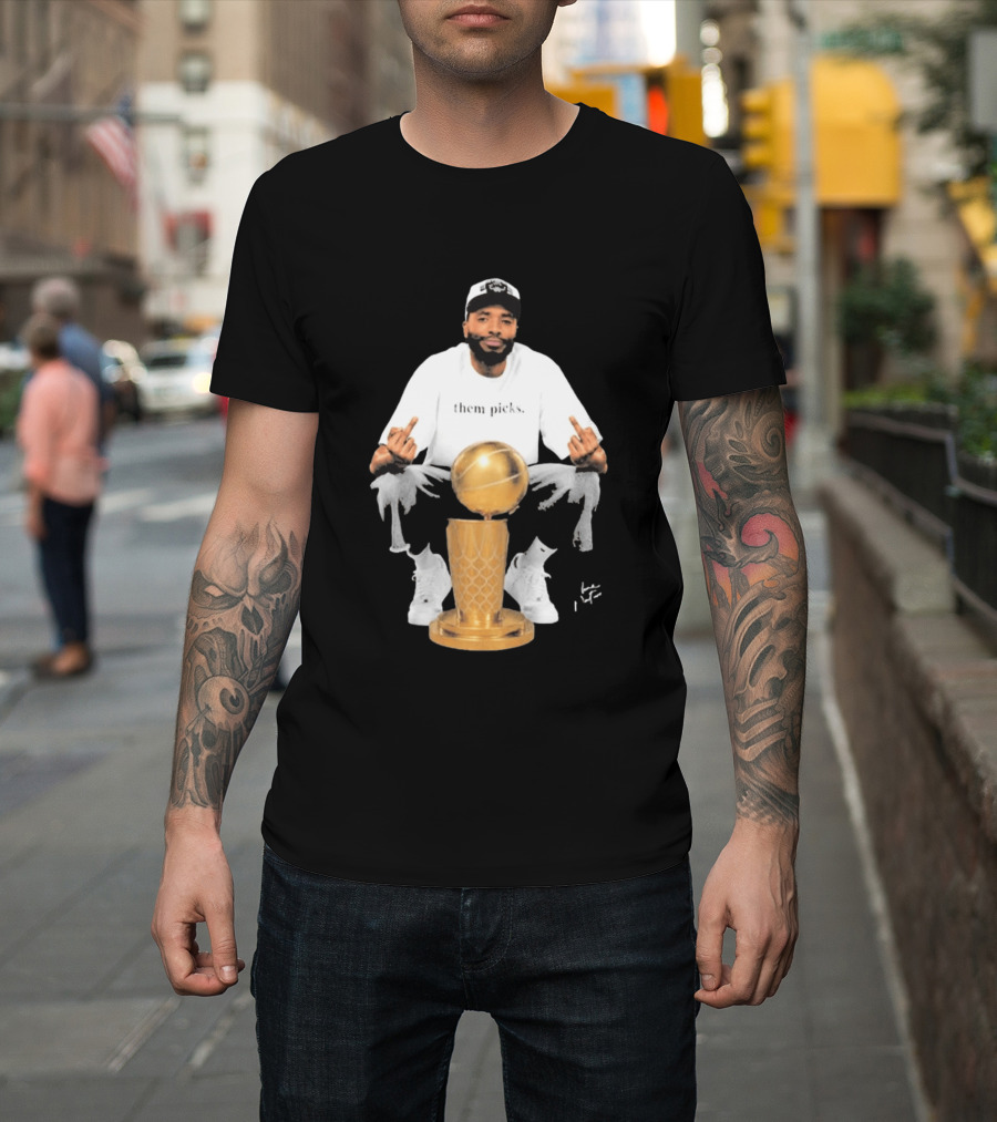 Mikal Bridges Larry O'Brien 2026 Them Picks T-Shirt