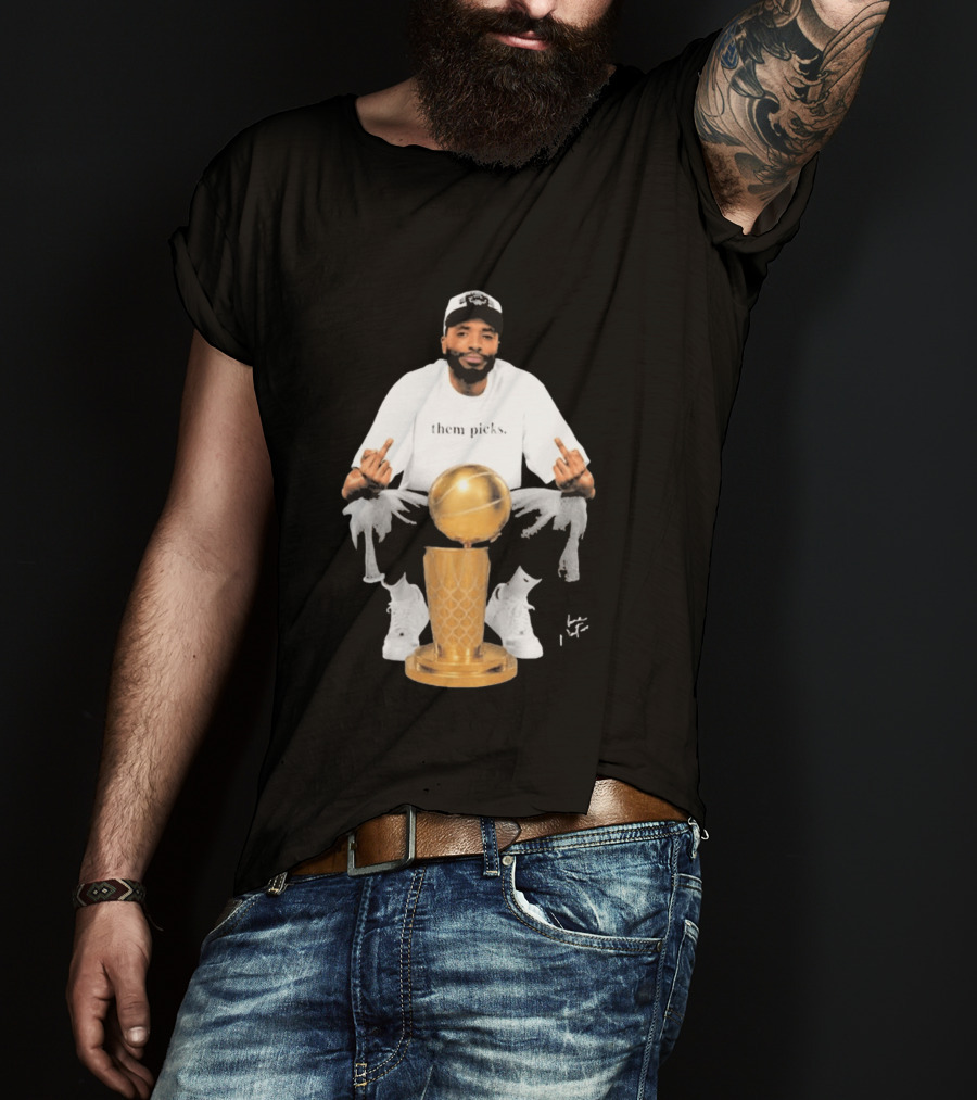 Mikal Bridges Larry O'Brien 2026 Them Picks T-Shirt