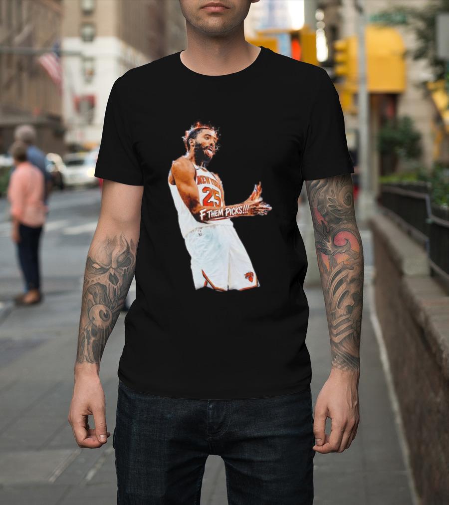 Mikal Bridges New York Knicks 25 F Them Picks T-Shirt