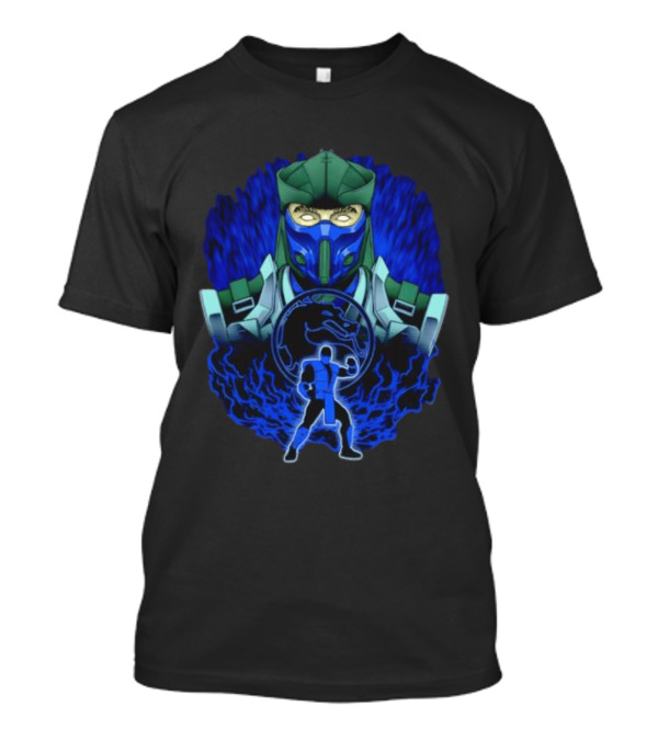 Sub Zero Mortal Kombat Dragon Icy Blue Energy Battle Action Game Iconic Arcade Fighter T-Shirt