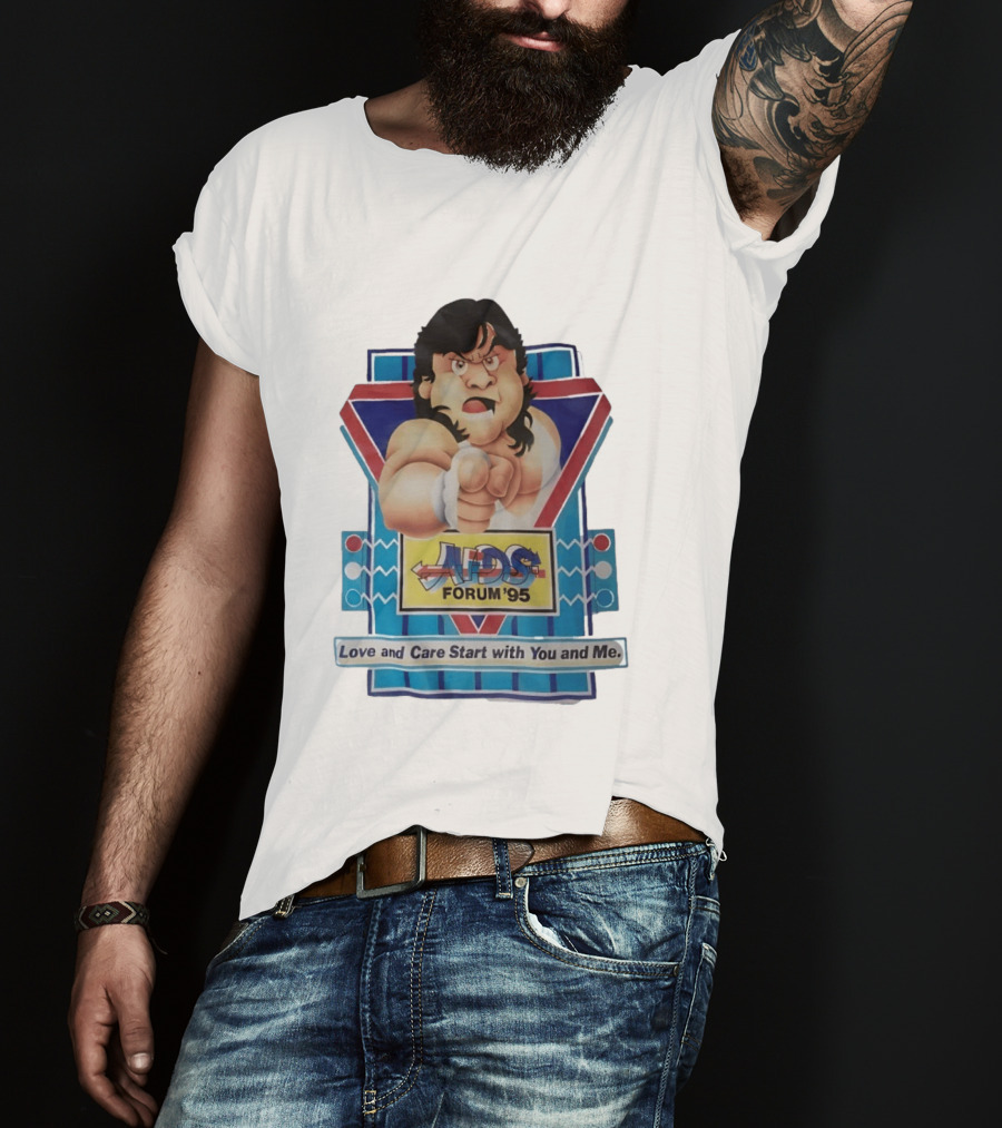 Atsushi Onita AIDS Forum '95 Love And Care Start With You And Me T-Shirt