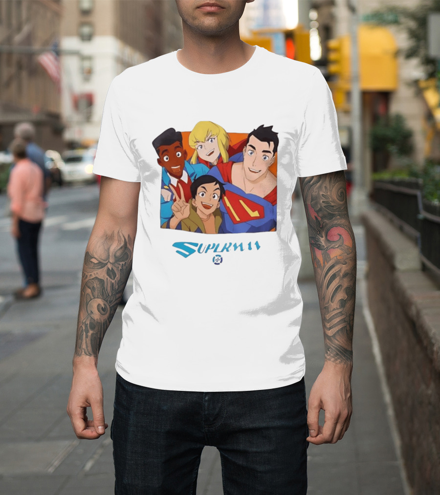 Superman Jimmy Olsen Lois Lane Supergirl My Adventures With Superman Animation Series Characters T-Shirt