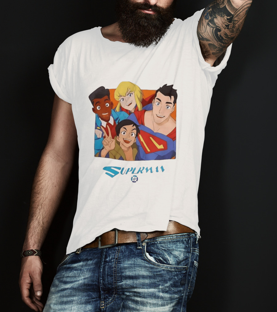 Superman Jimmy Olsen Lois Lane Supergirl My Adventures With Superman Animation Series Characters T-Shirt