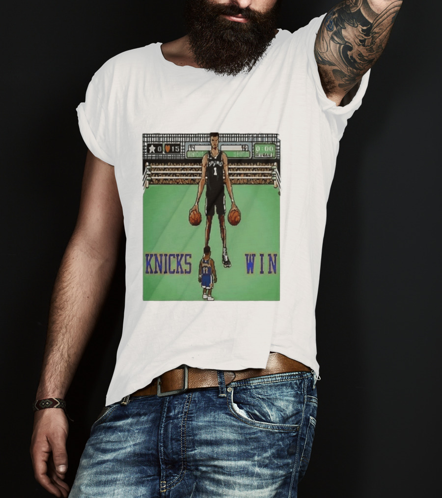 Victor Wembanyama San Antonio Spurs Jalen Brunson New York Knicks Win NBA Game T-Shirt
