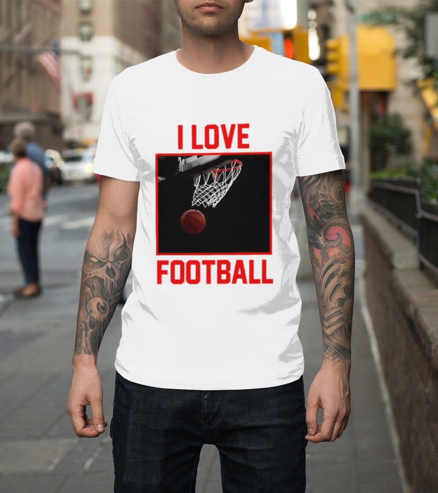 I Love Football Basketball Meme Sports T-Shirt