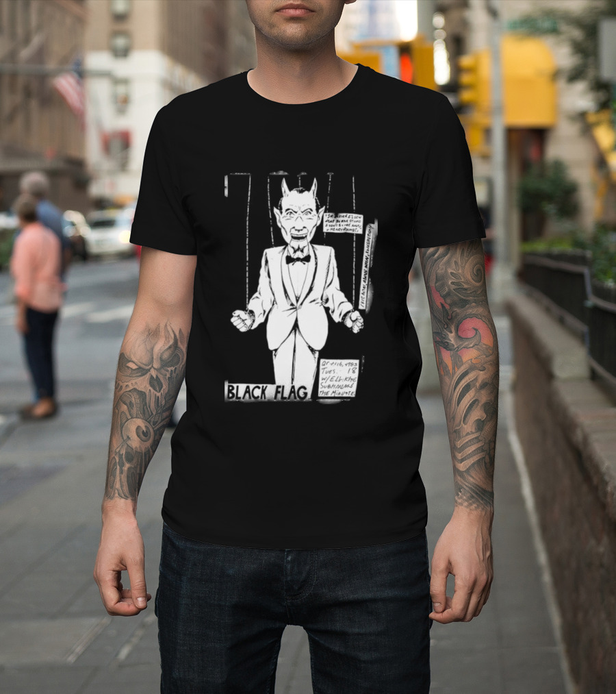 Raymond Pettibon Black Flag Devil Puppet T-Shirt