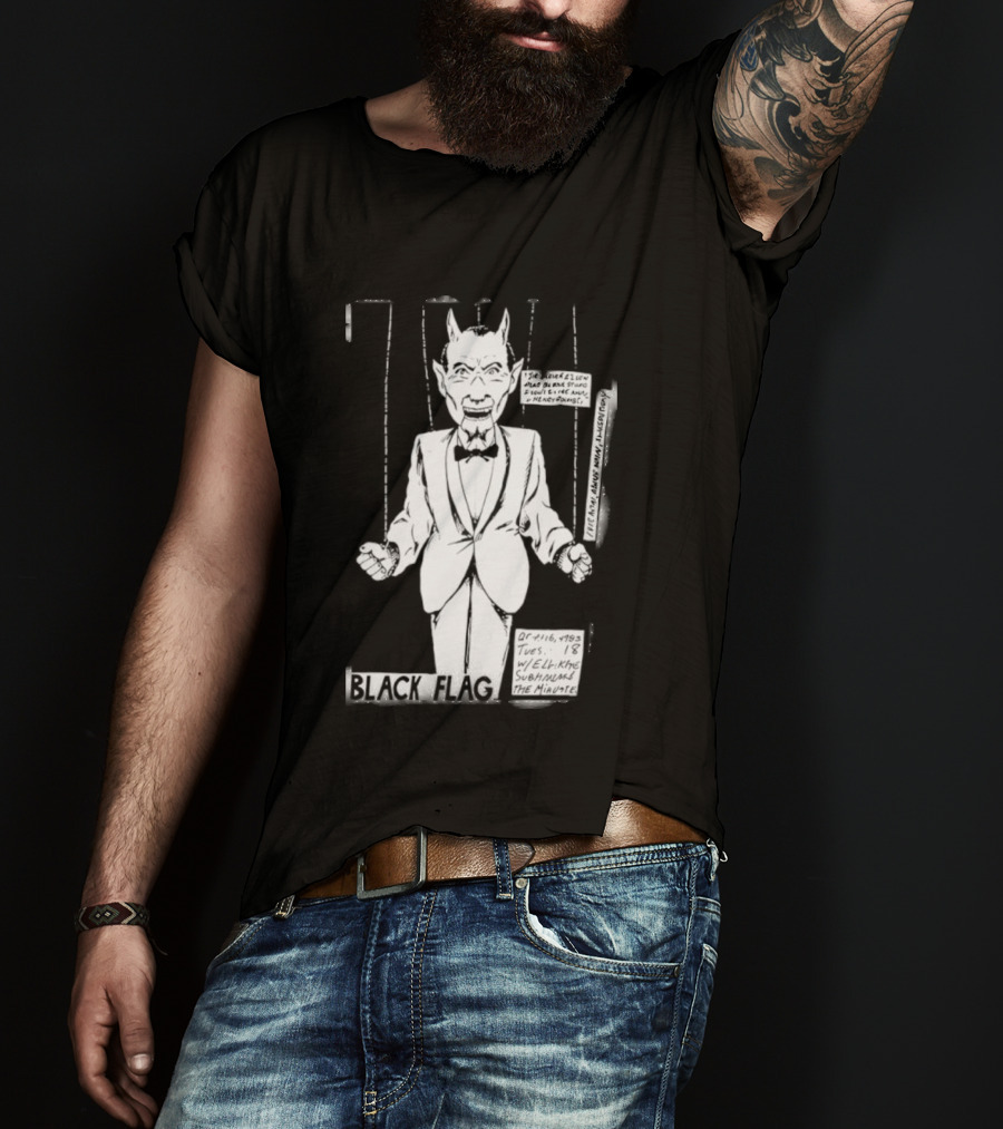 Raymond Pettibon Black Flag Devil Puppet T-Shirt