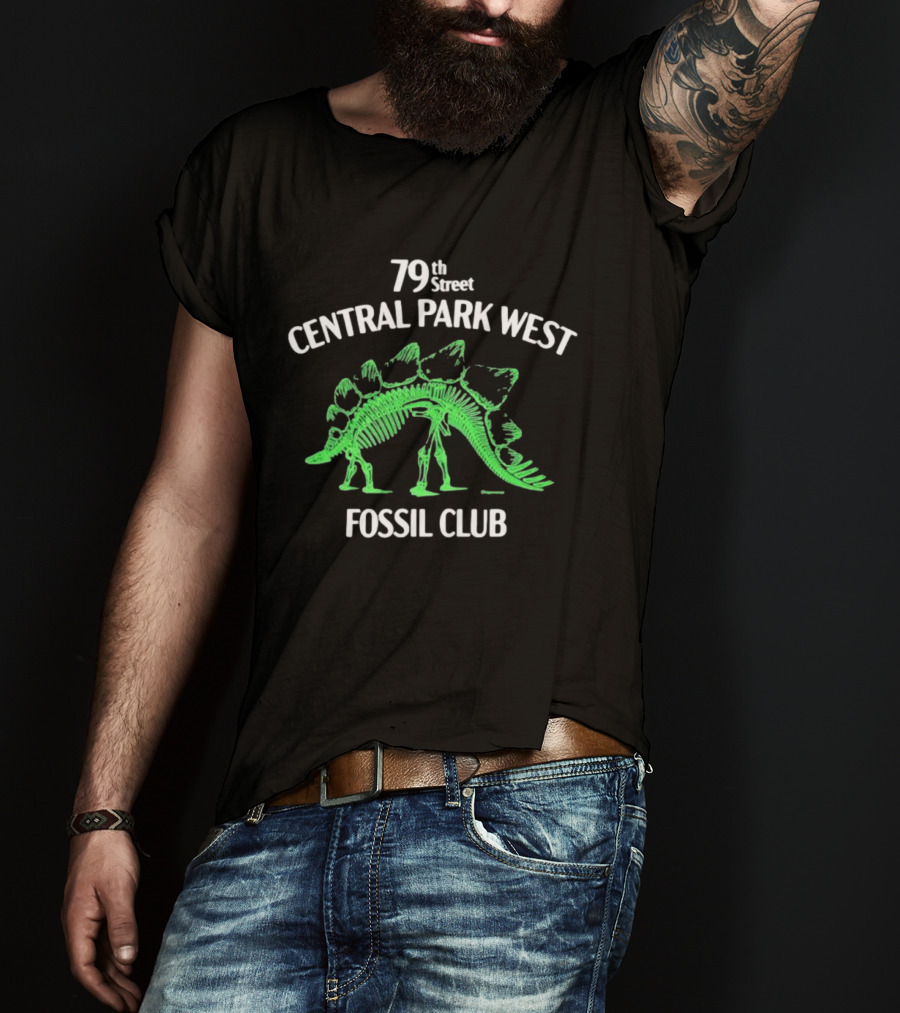 79th Street Central Park West Fossil Club Dinosaur Skeleton T-Shirt