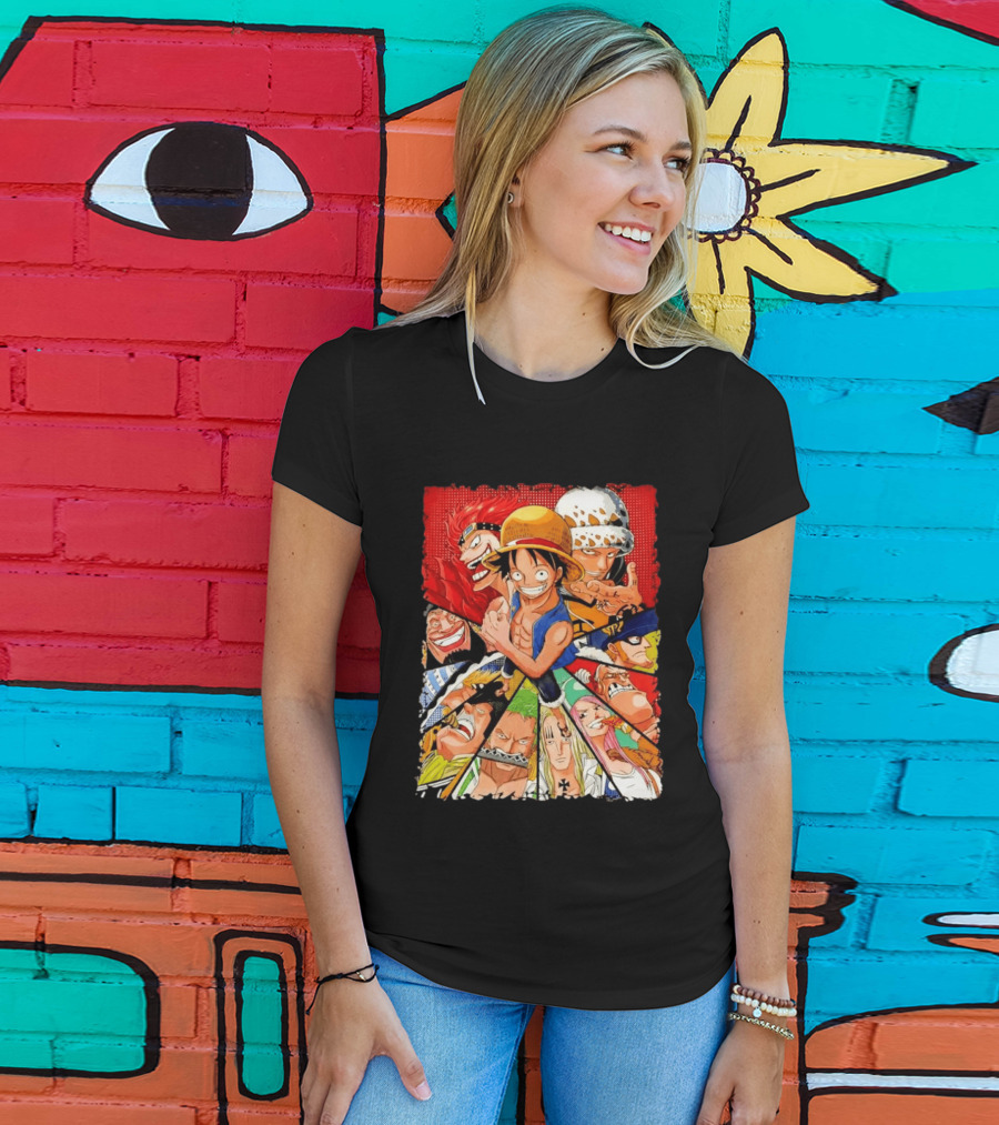 One Piece Luffy Kid Law Blackbeard Zoro Hawkins Drake Apoo Killer Bonney Ensemble T-Shirt