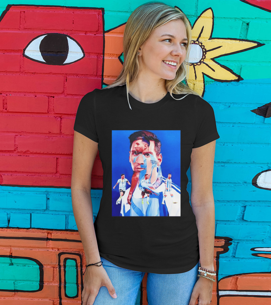 Messi Argentine Footballer Icon In Action T-Shirt