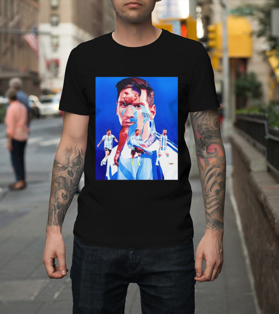 Messi Argentine Footballer Icon In Action T-Shirt
