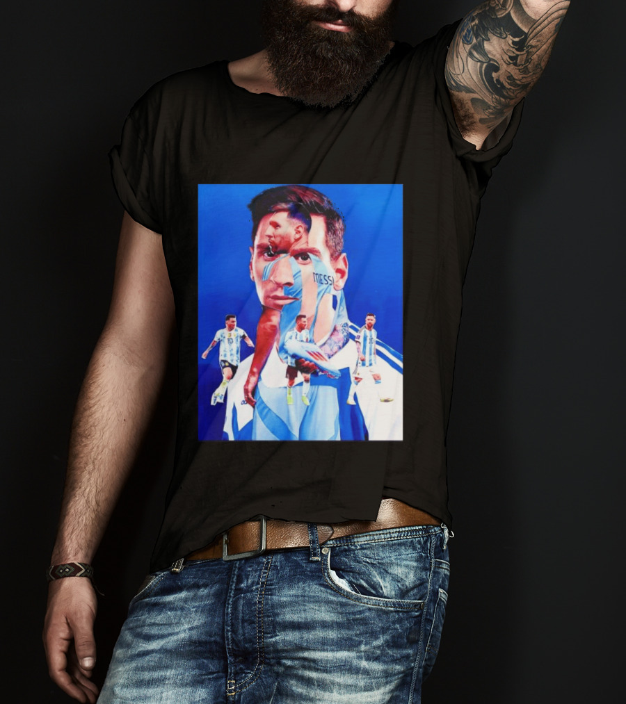 Messi Argentine Footballer Icon In Action T-Shirt