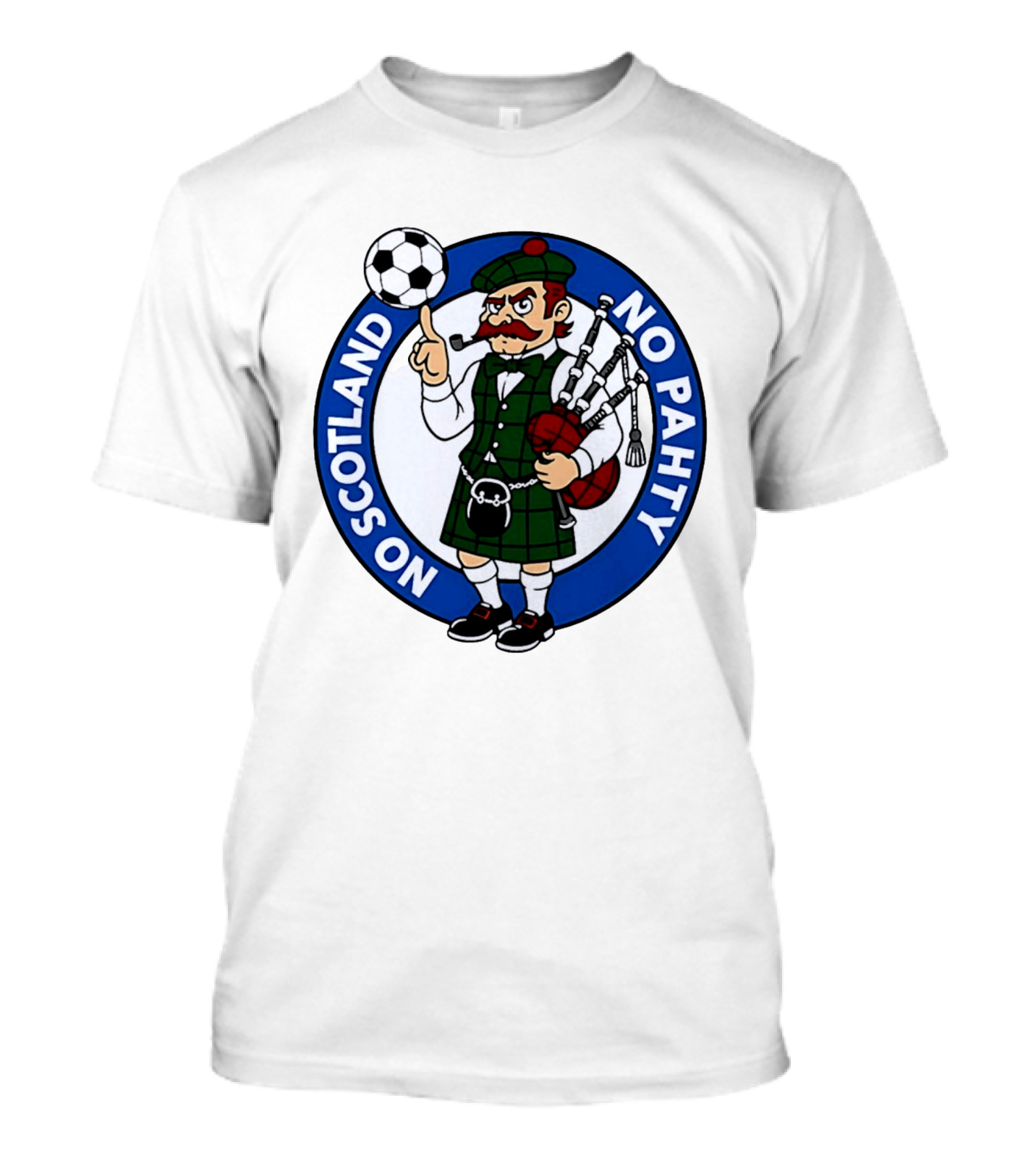 Scottish Football No Scotland No Pahty Bagpipes Soccer Fun T-Shirt