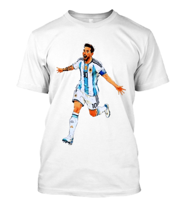 Steph Buru Lionel Messi Celebrating AFA 10 Argentina National Team Soccer T-Shirt