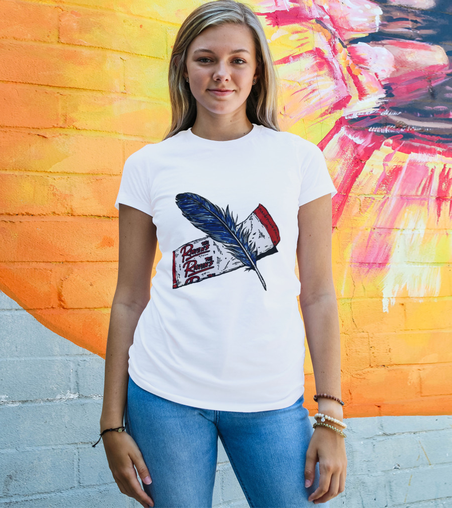 The Ravens Hirotton Blue Feather Pull Pull Pull T-Shirt