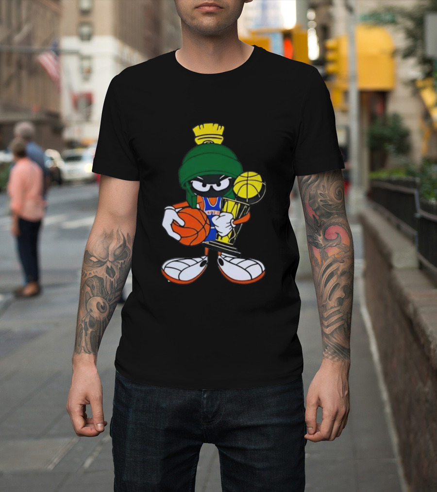 Marvin The Martian NBA Basketball Champion With Trophy T-Shirt
