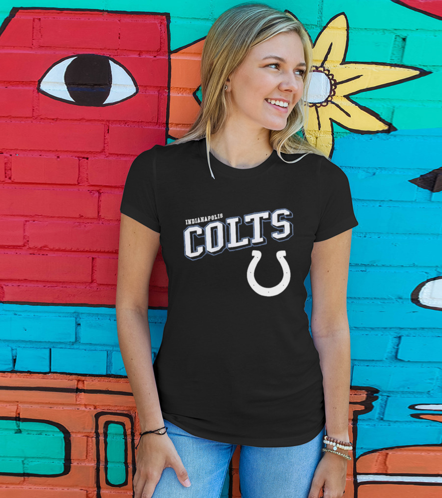 Indianapolis Colts Black Horseshoe T-Shirt