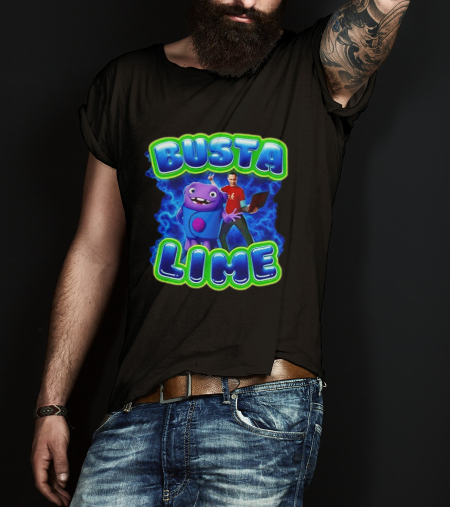 Oh Sheldon Cooper The Big Bang Theory Busta Lime Electric Blue T-Shirt