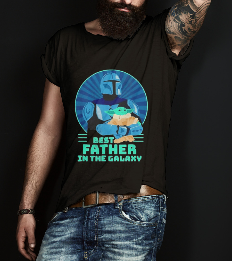 Star Wars Mandalorian Grogu Best Father In The Galaxy T-Shirt