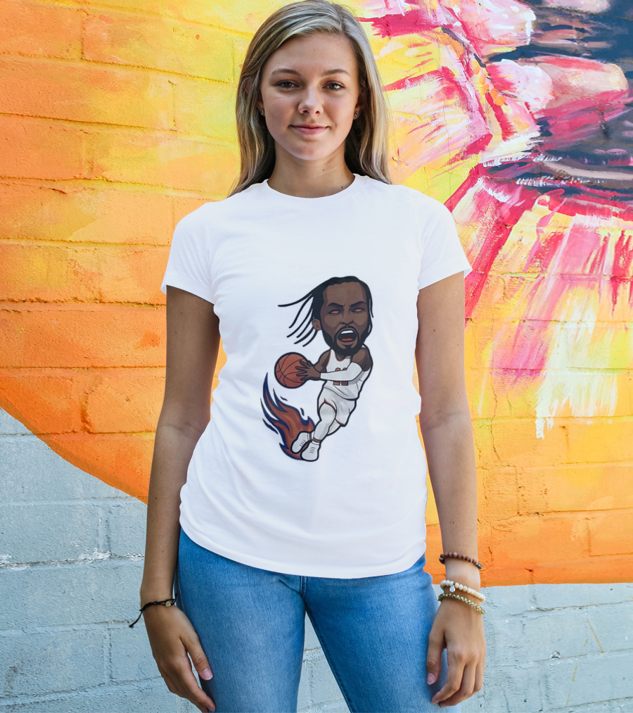 Jalen Brunson Burner New York Knicks Basketball Player Flame T-Shirt