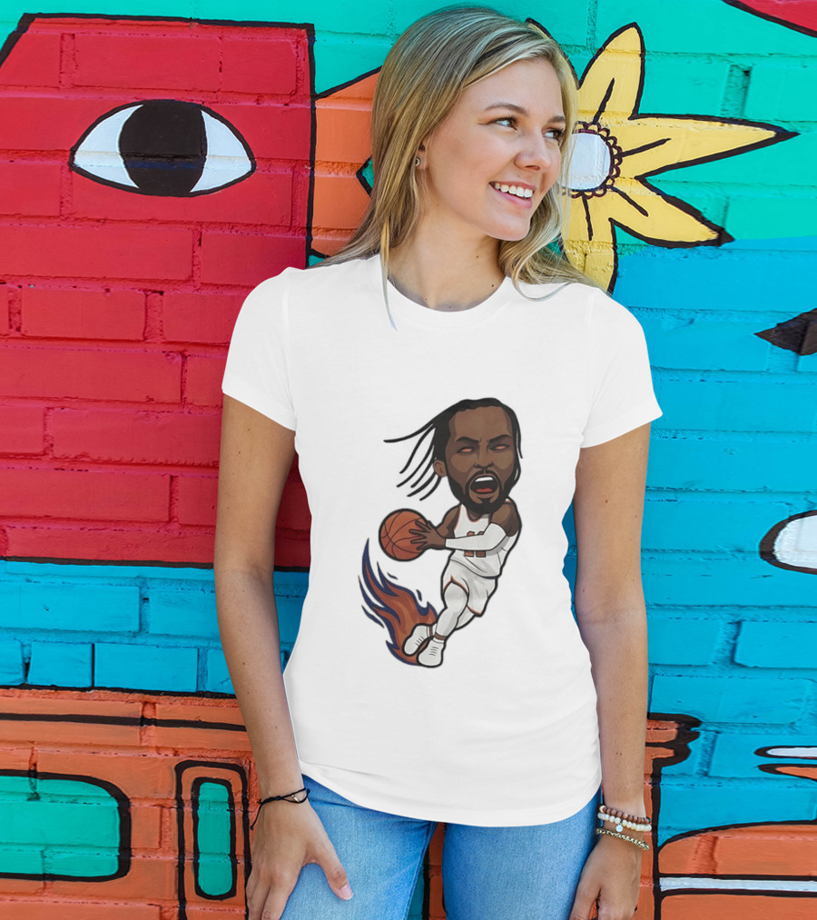 Jalen Brunson Burner New York Knicks Basketball Player Flame T-Shirt