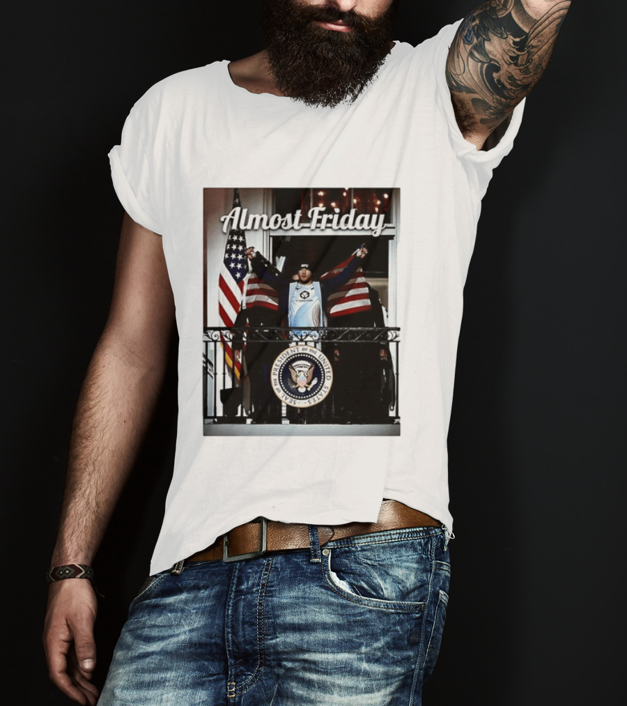 Almost Friday Justin Gaethje UFC Freedom 250 Presidential Seal American Flag T-Shirt