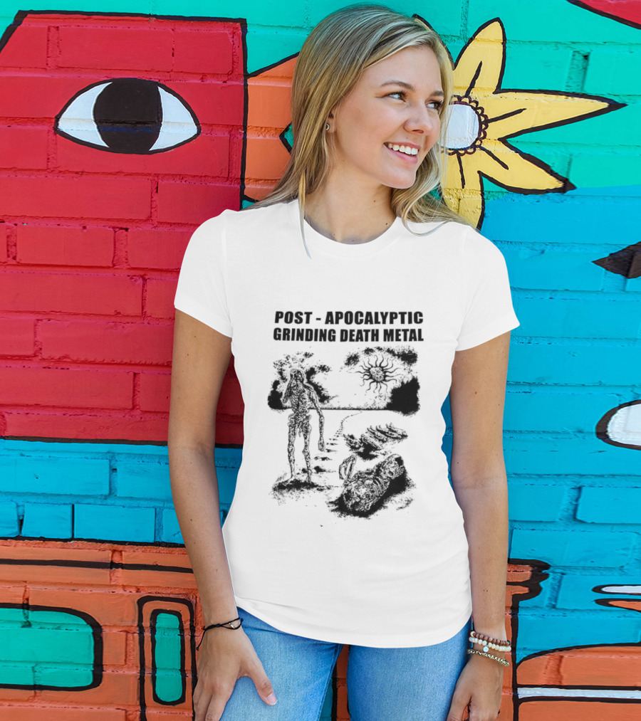 Post Apocalyptic Grinding Death Metal Apocalypse Survival Scene T-Shirt
