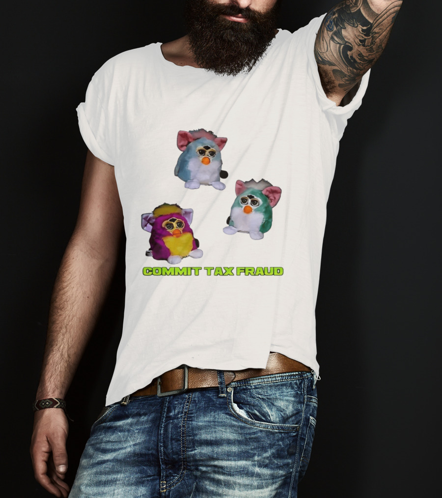 Furby Aesthetic Commit Tax Fraud Multi Color Collection T-Shirt