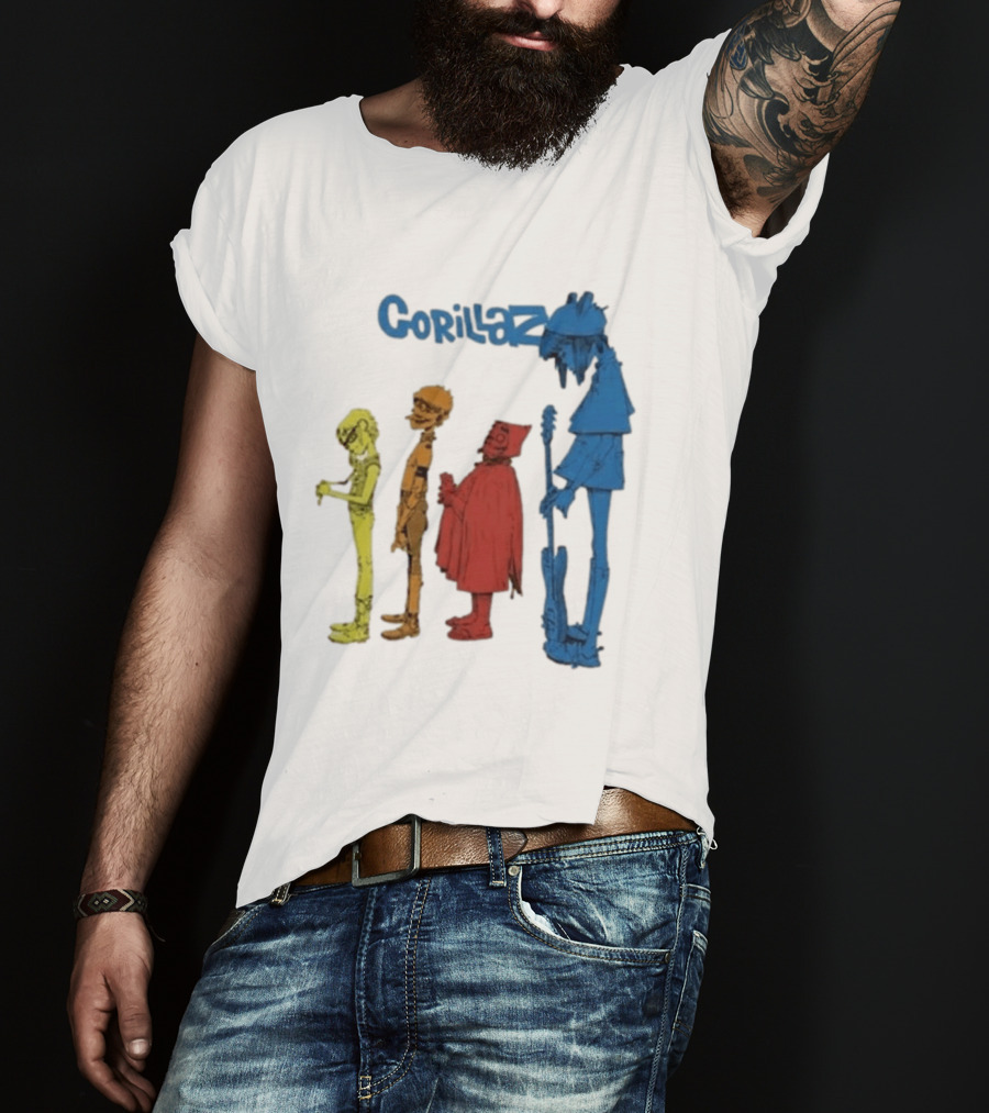 Gorillaz Concert Characters Art Tottenham Stadium Event T-Shirt