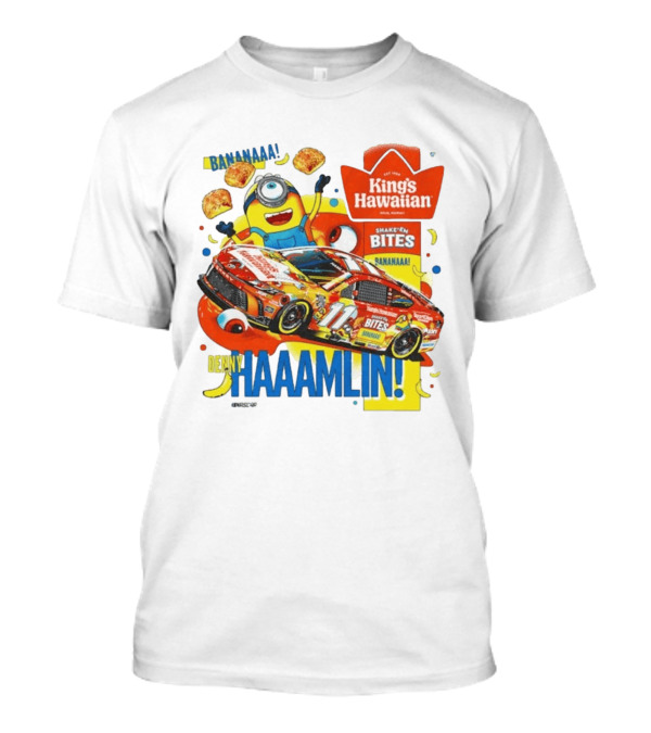 Minions Bananaa With Denny Hamlin King's Hawaiian Shake 'n Bites Racing 2026 T-Shirt