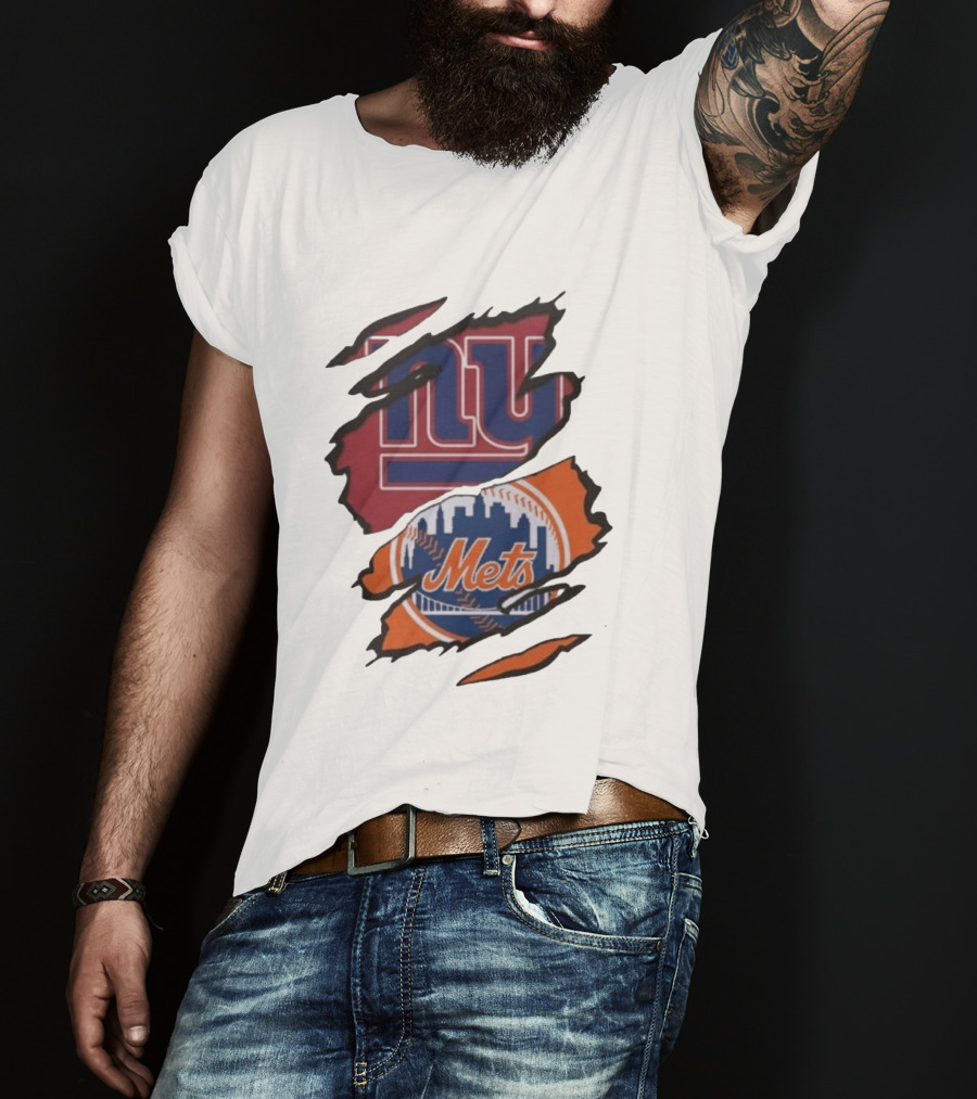 New York Giants NY Mets Beneath The Surface Fan T-Shirt