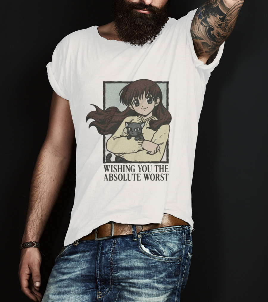 Wishing You The Absolute Worst Anime Girl Cat Scene T-Shirt