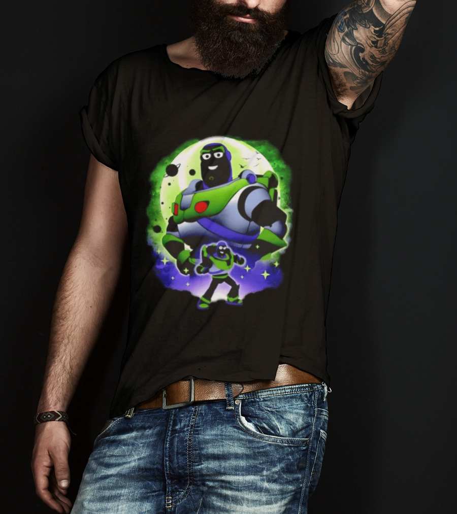 Buzz Lightyear Space Ranger Moon Planetary System Toy Story Galaxy T-Shirt