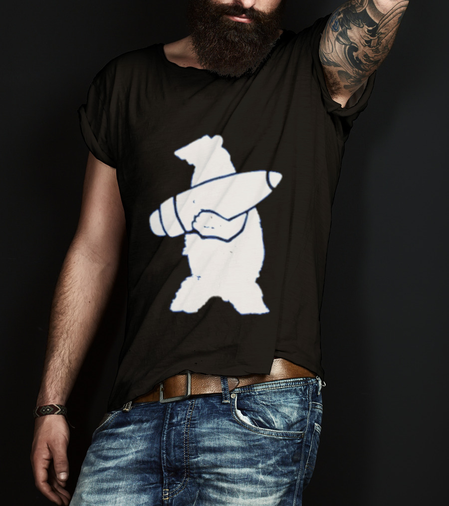 California Republic Bear Holding Bullet Munitions Military Tactical Morale T-Shirt