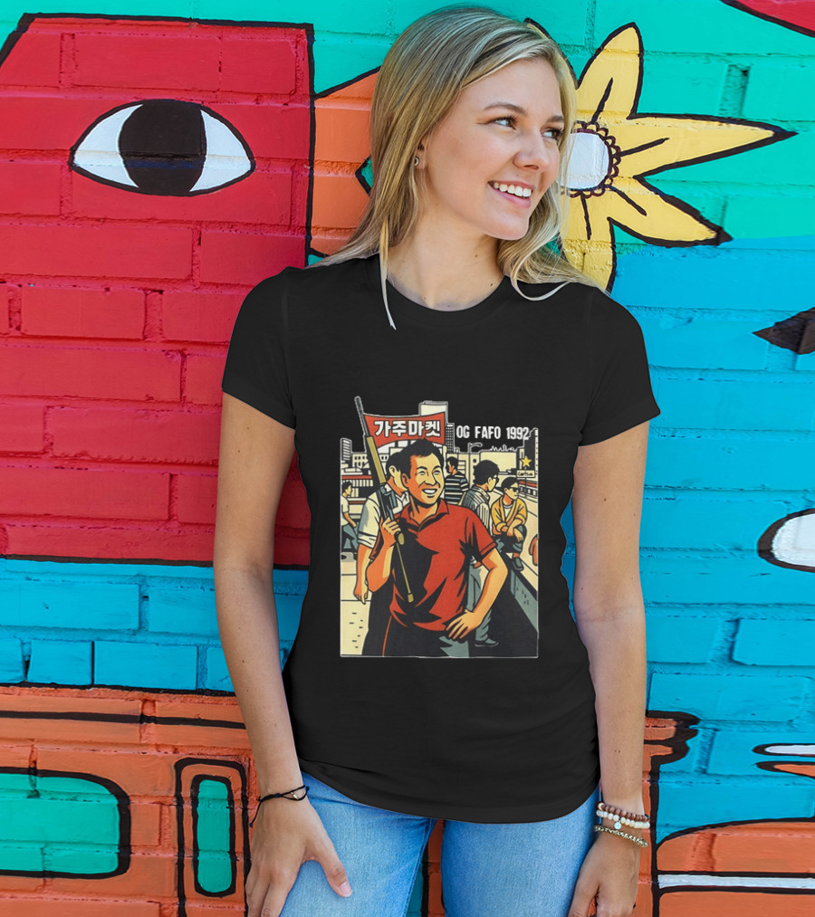 LA Riots 1992 Roof Korean Veterans Og Fafo T-Shirt
