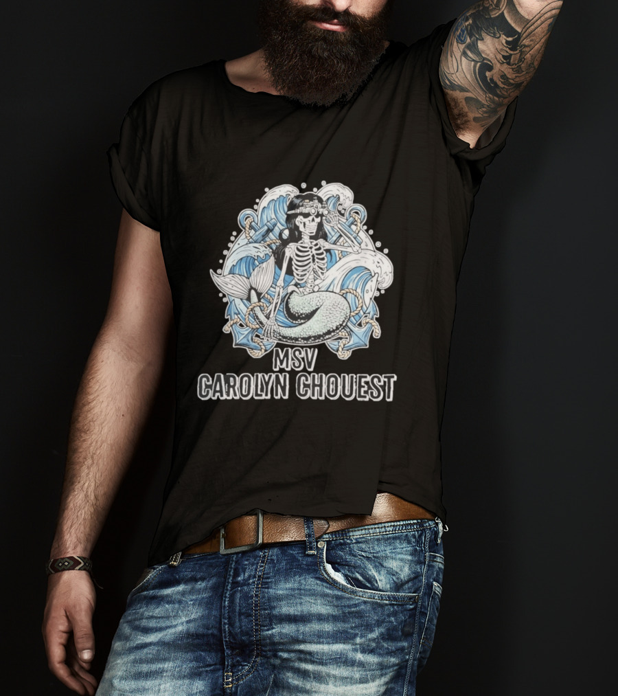 Skeleton Mermaid With Night Vision Goggles MSV Carolyn Chouest T-Shirt